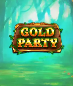 Enter the fairy-tale forest of the Gold Party game by Pragmatic Play, highlighting a rustically styled wooden sign engraved with golden letters. The background features a misty green forest adding a mystical touch to the game's theme. Perfect for those who enjoy magical and nature-inspired games, offering a delightful escape. 